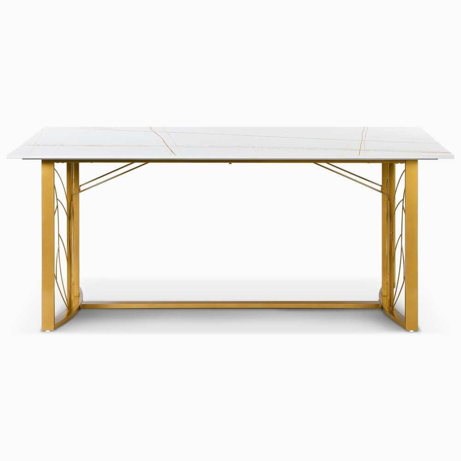 Overstock White and Gold Granite Dining Set - image-6