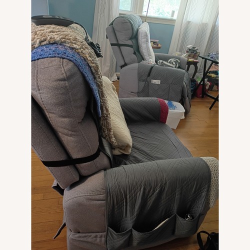 Used Bob's Discount Furniture Light Gray Recliner for sale on AptDeco