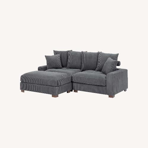 Used Arzelia 3 Piece Sectional Corduroy for sale on AptDeco