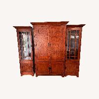 Red Wood Wall Unit