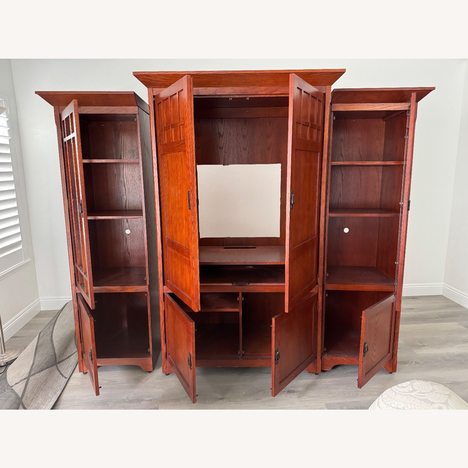 Red Wood Wall Unit - image-3