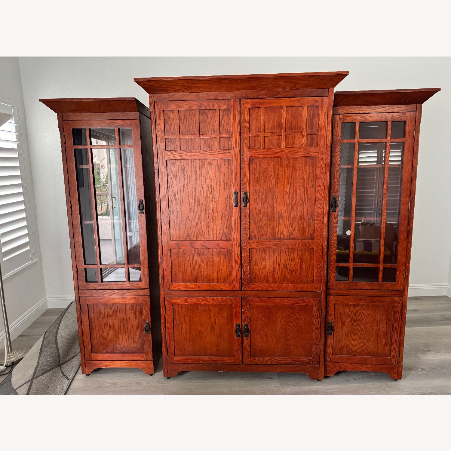 Red Wood Wall Unit - image-2