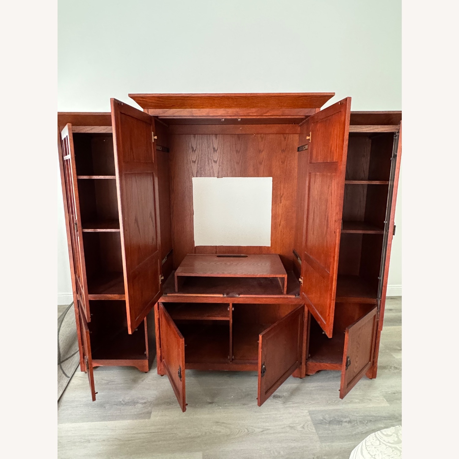 Red Wood Wall Unit - image-1