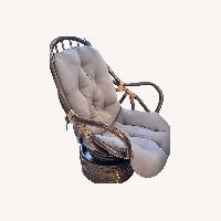 International Caravan Rattan Swivel Chair