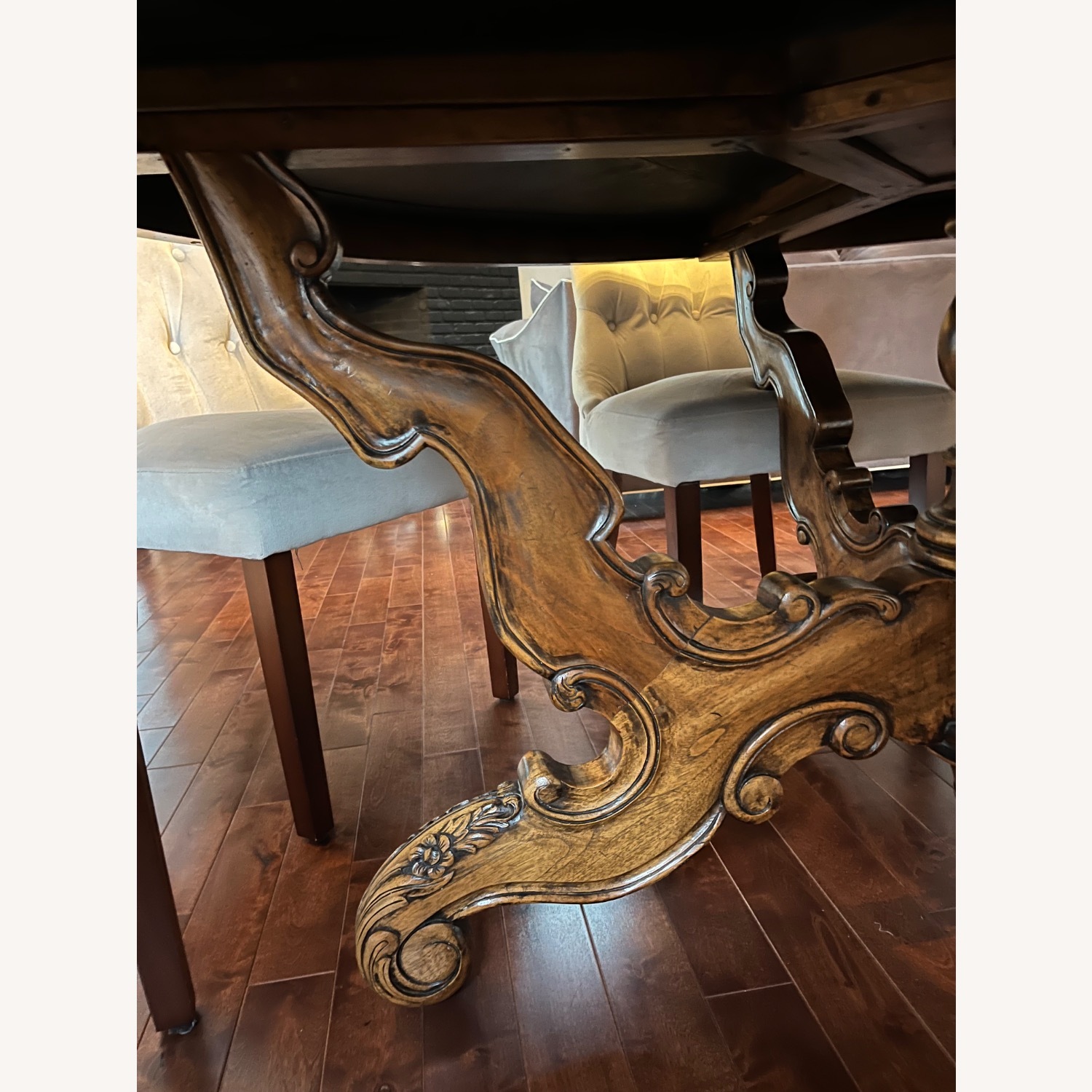 Vintage/Antique Dark Brown Dining Table - image-5