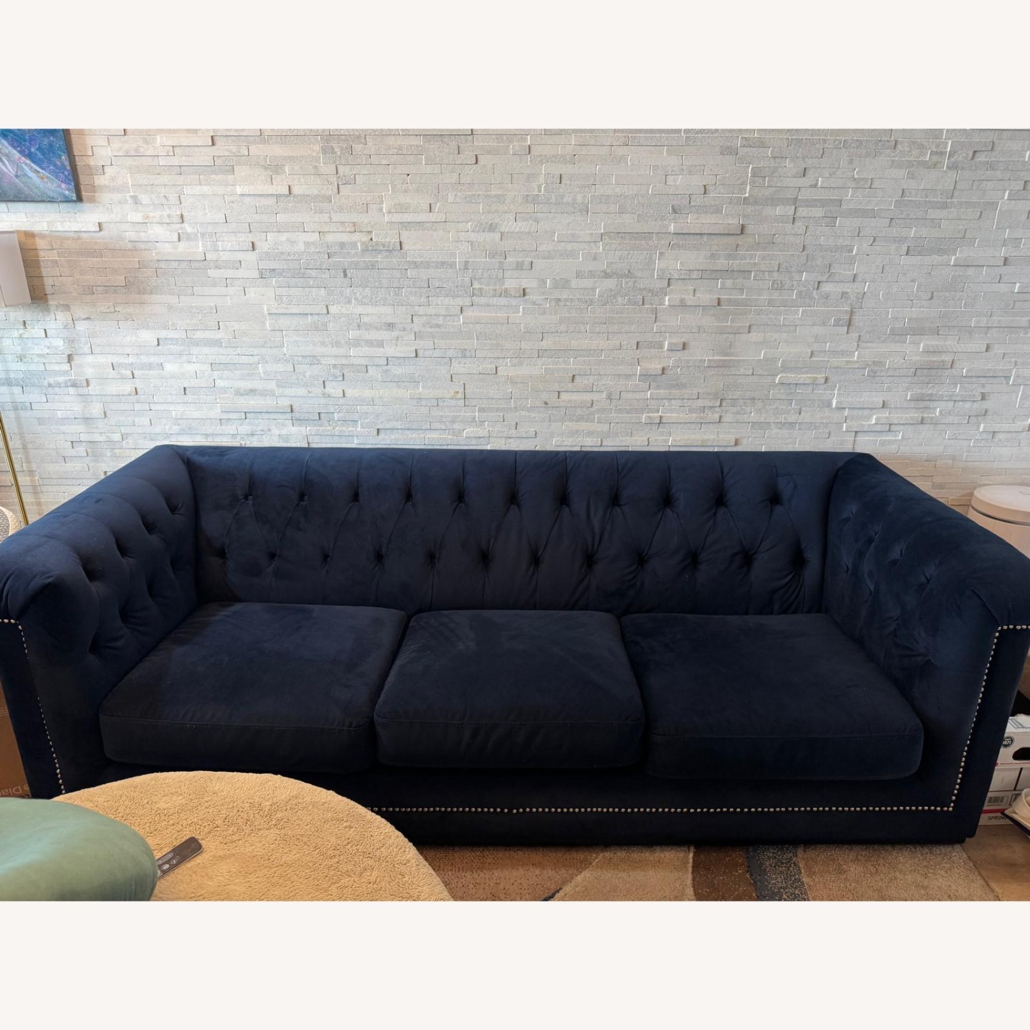 City Furniture Blue 3+ Seater Sofa - image-4