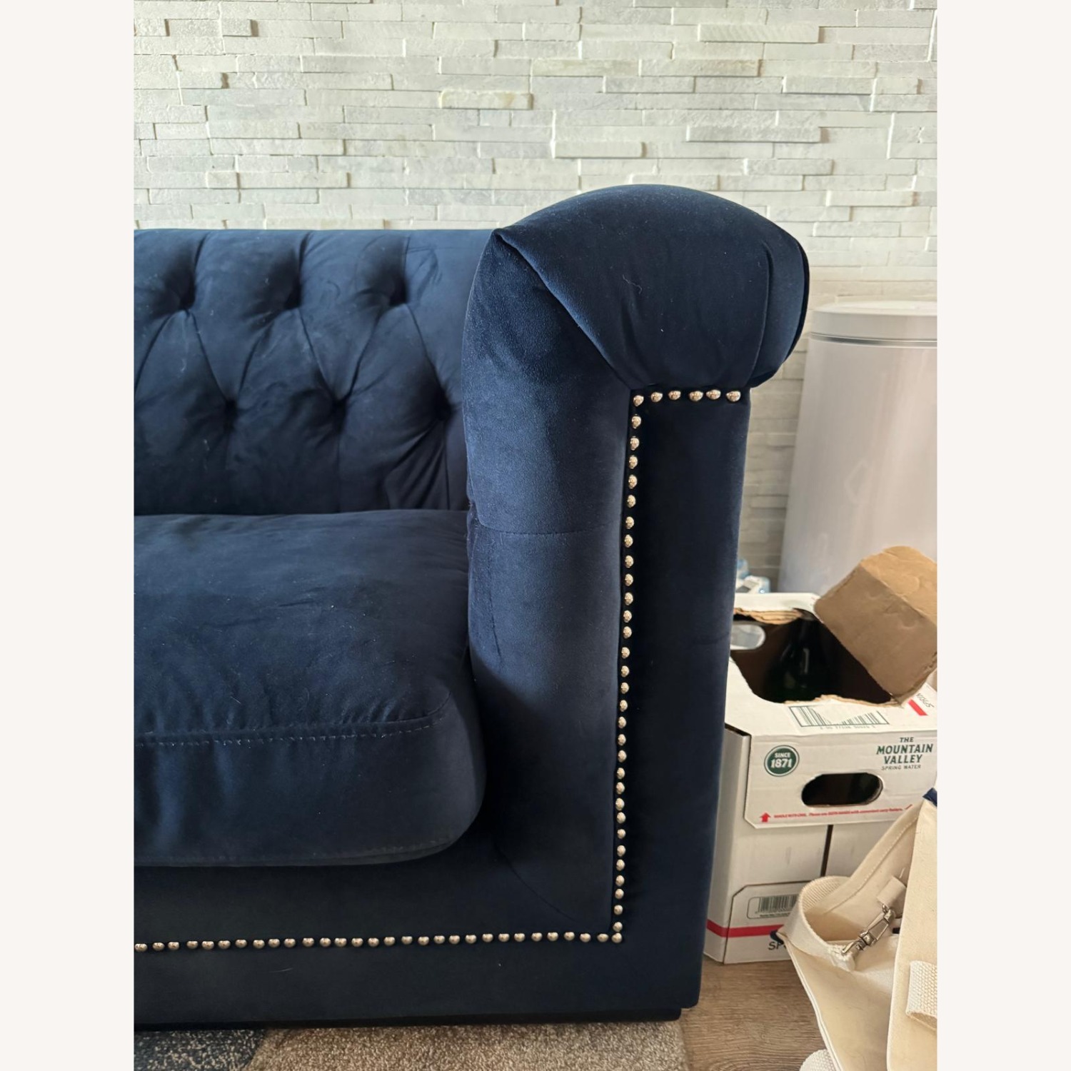City Furniture Blue 3+ Seater Sofa - image-1