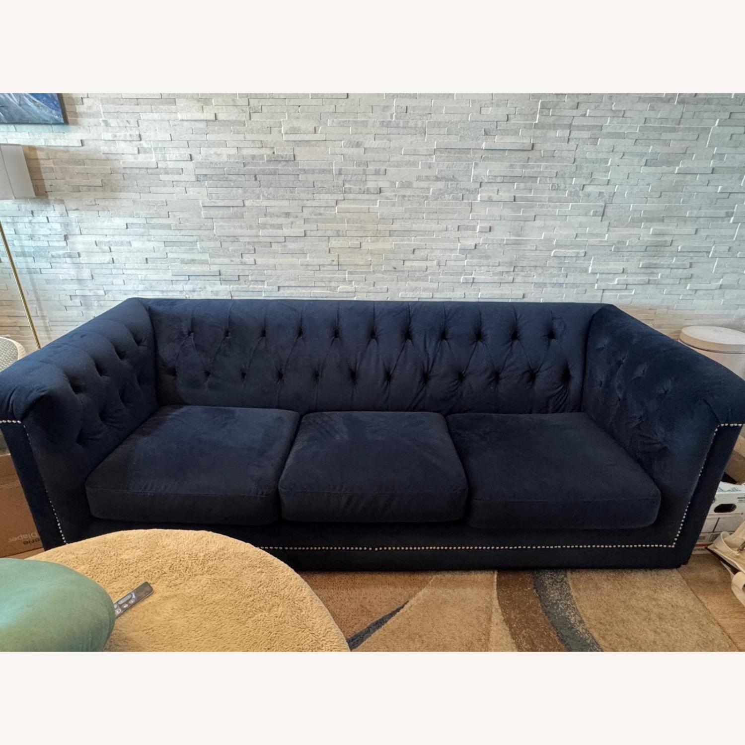 City Furniture Blue 3+ Seater Sofa - image-3