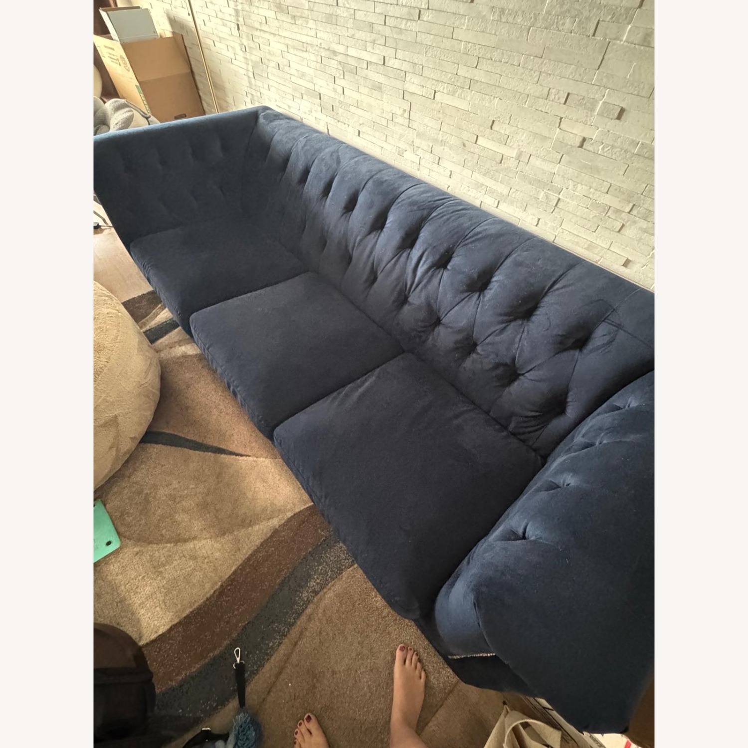 City Furniture Blue 3+ Seater Sofa - image-2
