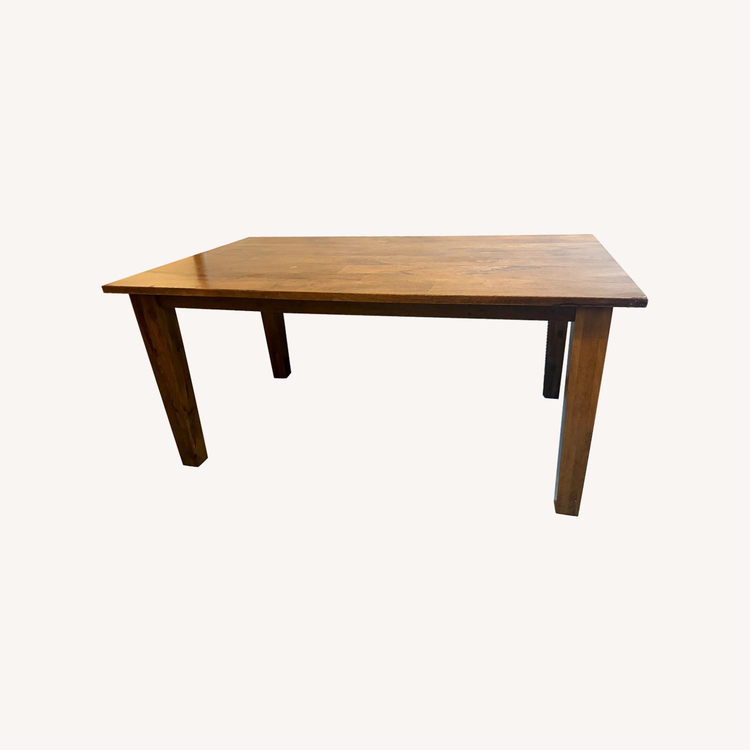 Basque 65" Dark Brown Solid Wood Dining Table - image-0