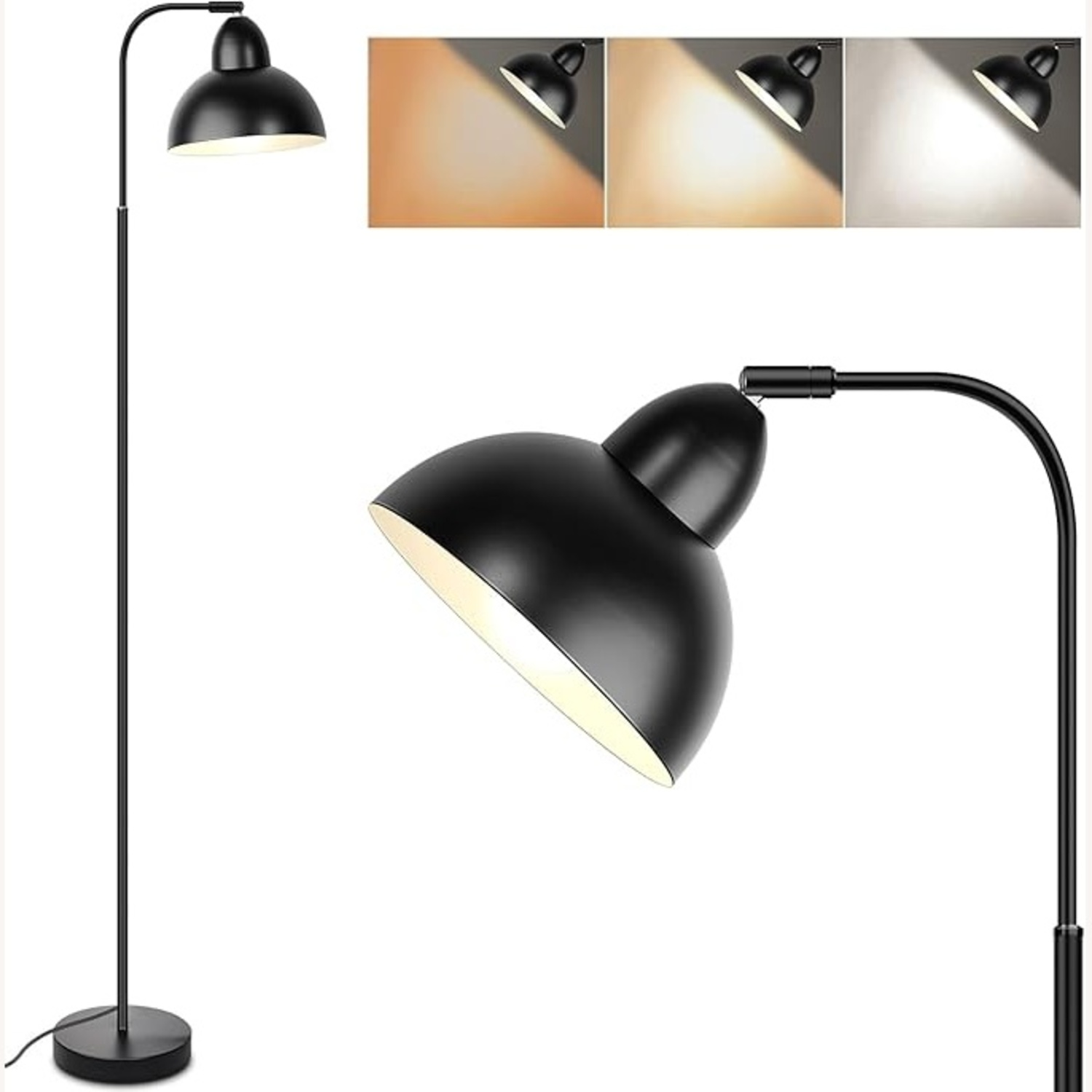 Black Metal Floor Lamp - image-6