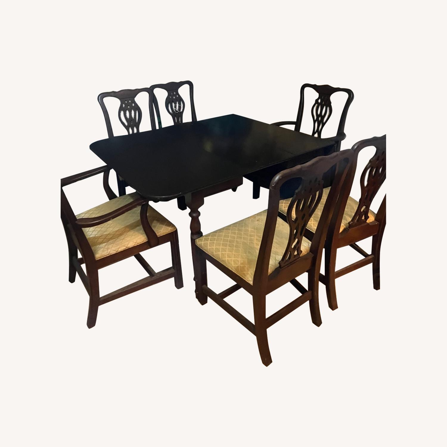 Vintage/Antique Finds Dark Brown Dining Set - image-0
