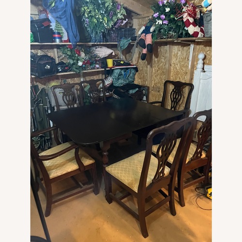 Used Vintage/Antique Finds Dark Brown Dining Set for sale on AptDeco