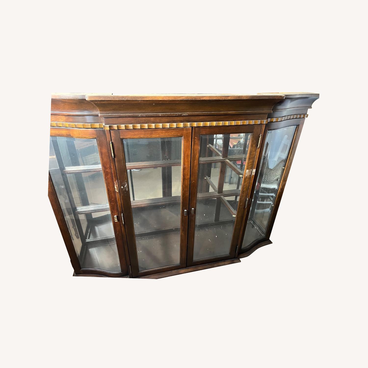 Vintage/Antique Finds Dark Brown Wood Armoire - image-0