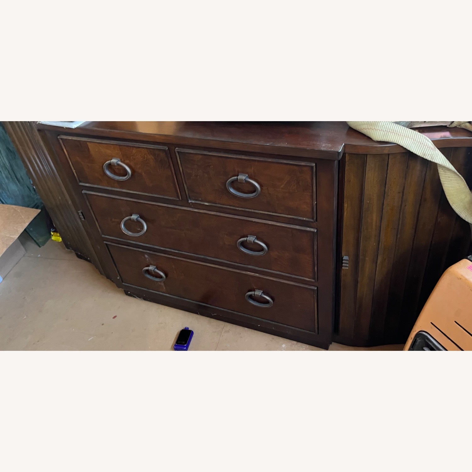 Vintage/Antique Finds Dark Brown Wood Armoire - image-3