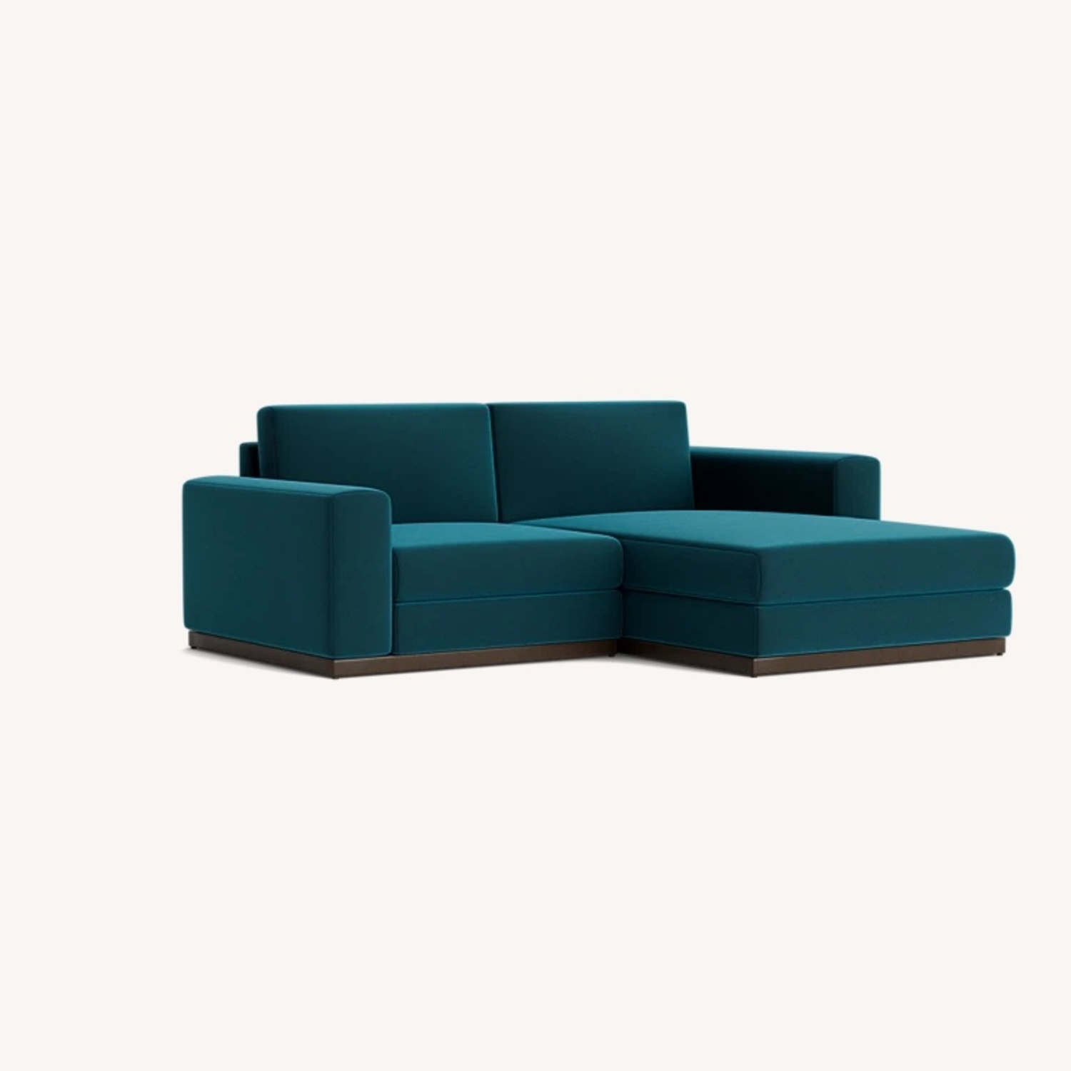 Joybird Green Velvet 2 Piece Sectional - image-6
