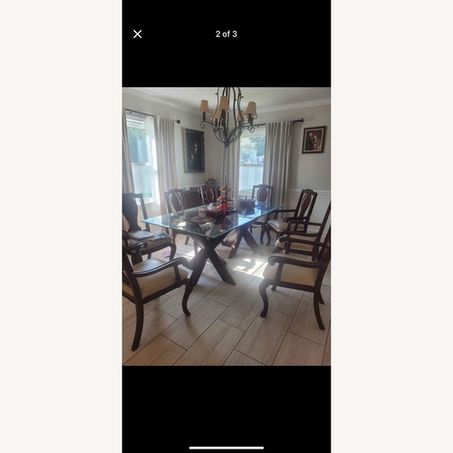 Used  Glass Table Dining Set for sale on AptDeco