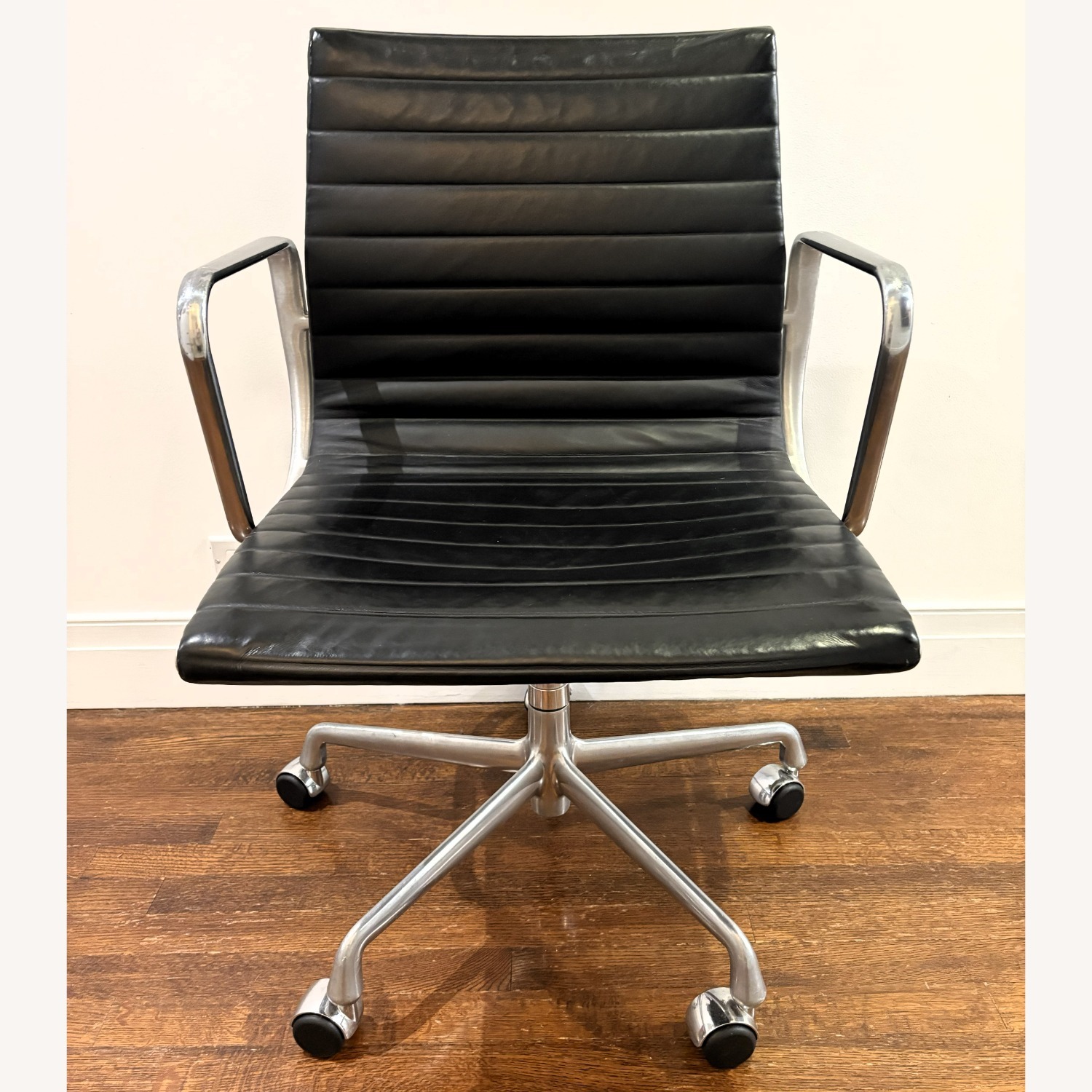 Herman Miller Eames Black Leather Office Chair - image-1