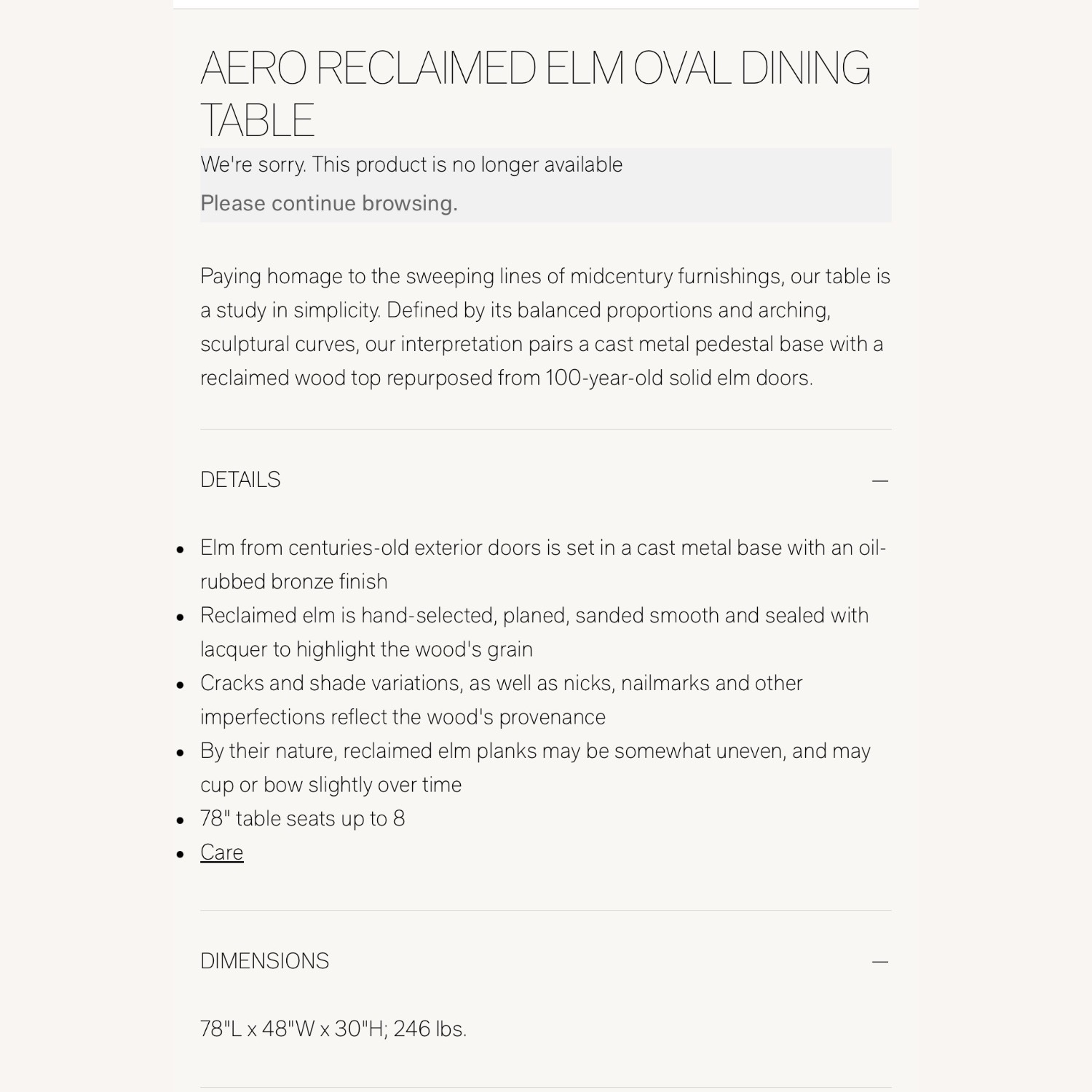 Restoration Hardware Aero Natural Wood Dining Table - image-10