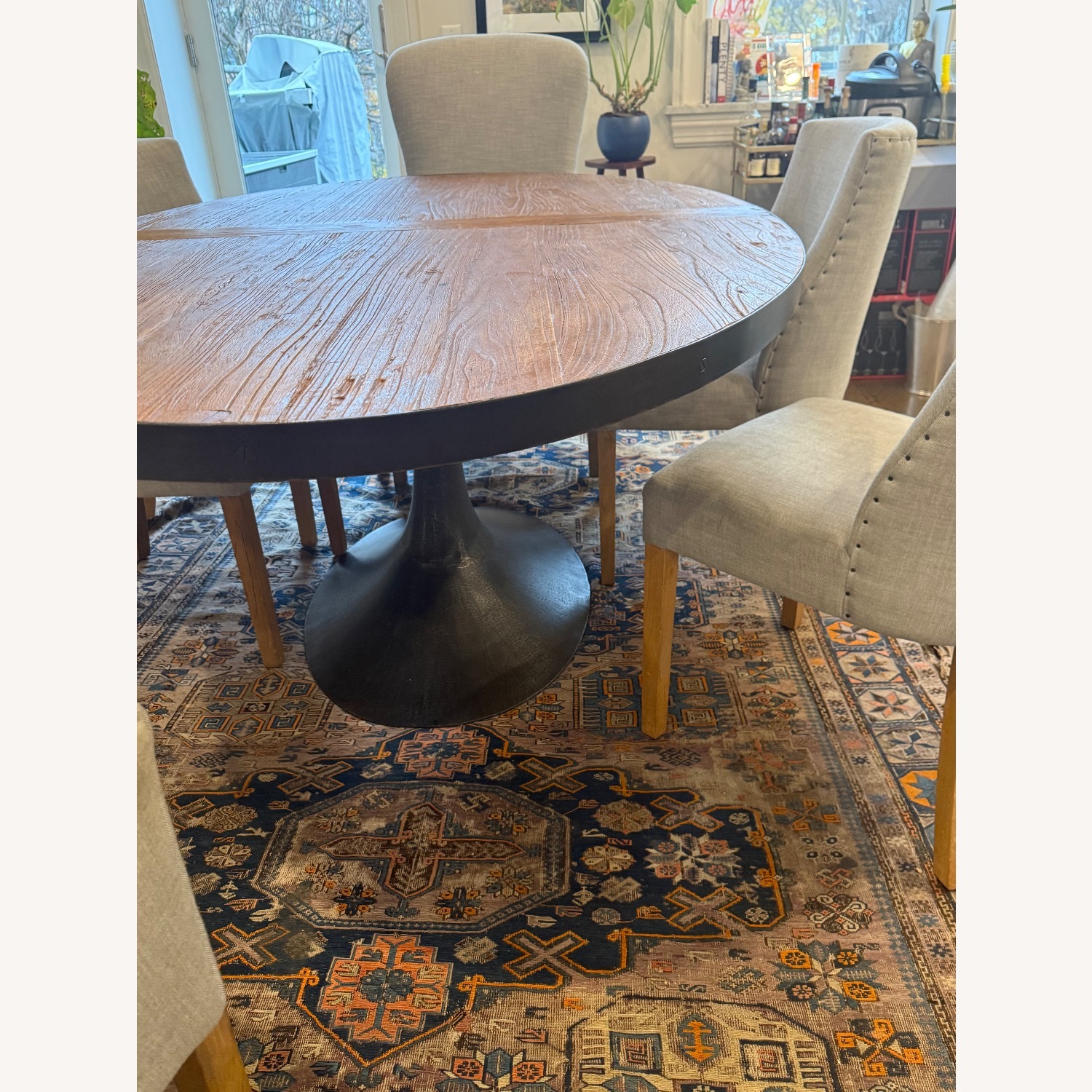 Restoration Hardware Aero Natural Wood Dining Table - image-5