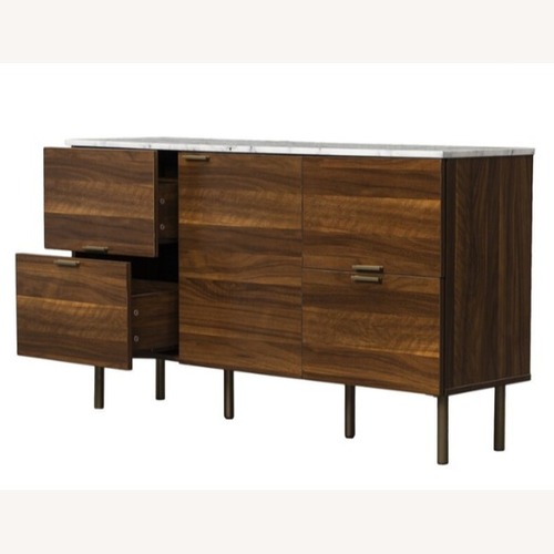 Used Wayfair Karlin Dark Brown Wood Sideboard for sale on AptDeco
