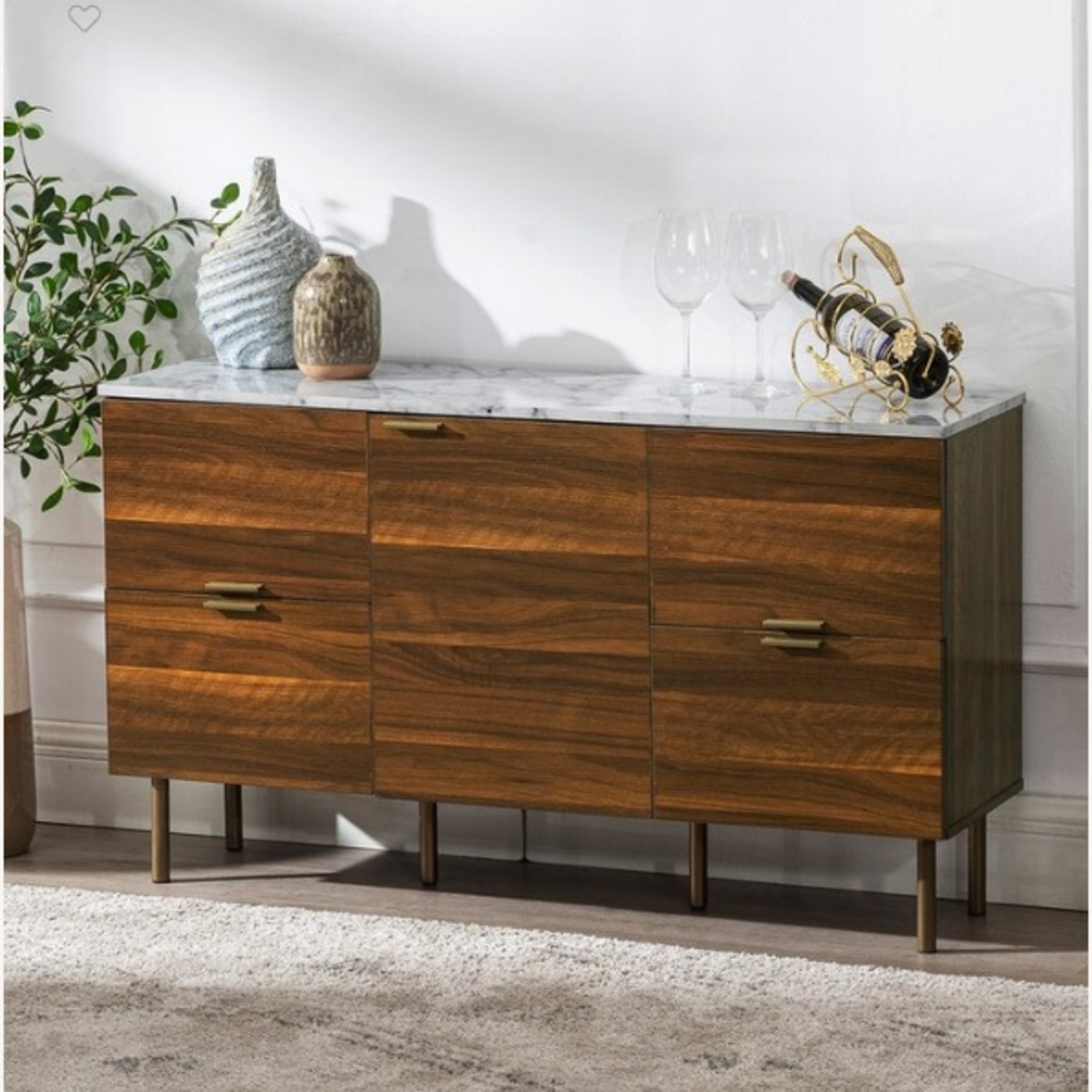 Wayfair Karlin Dark Brown Wood Sideboard - image-4