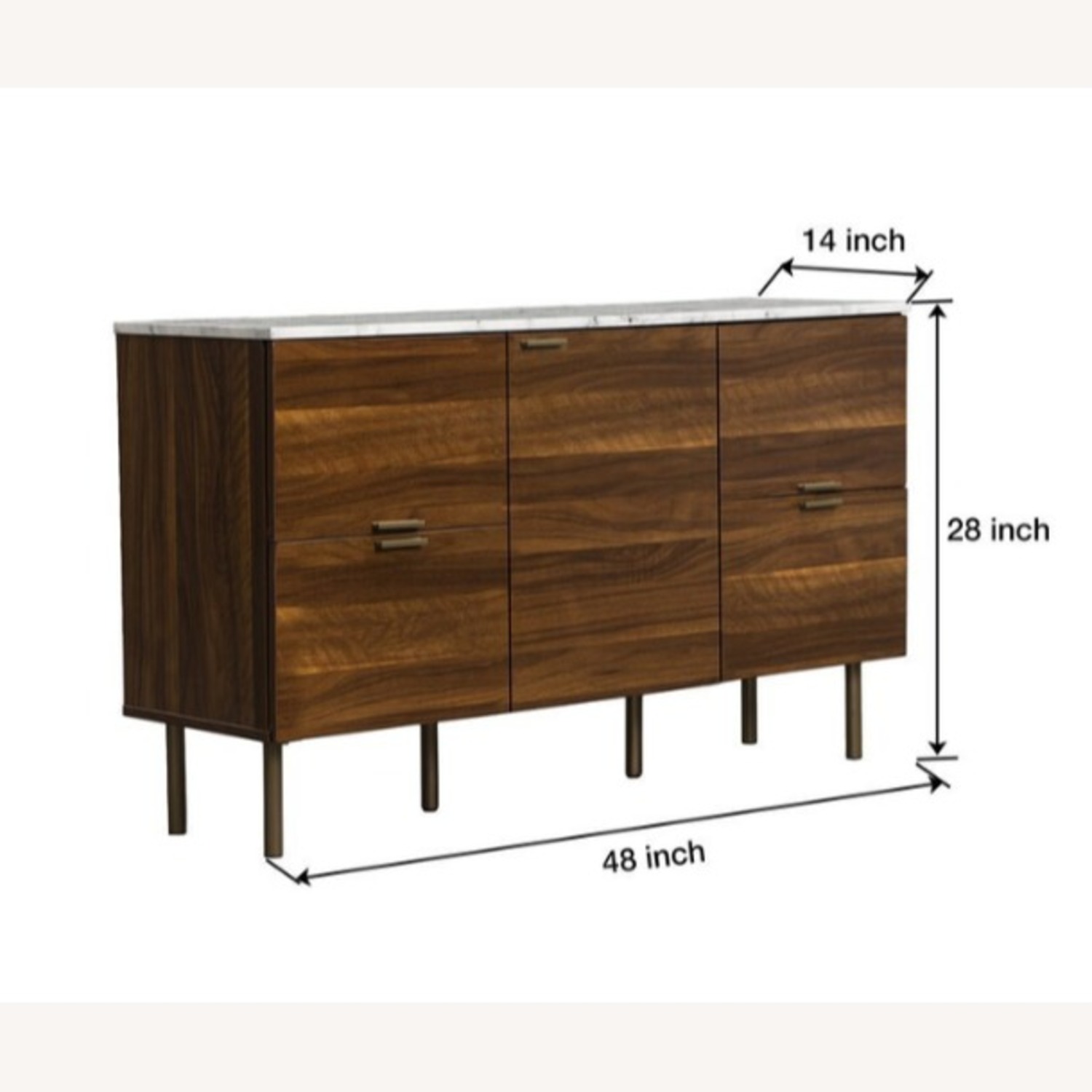 Wayfair Karlin Dark Brown Wood Sideboard - image-3