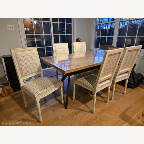 Used Coach Tattersall Fabric Dining Chairs for sale on AptDeco
