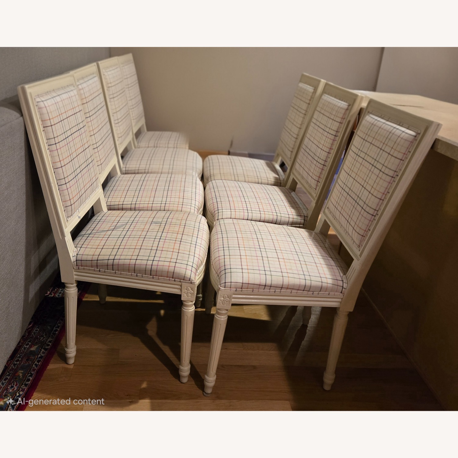 Coach Tattersall Fabric Dining Chairs - image-6