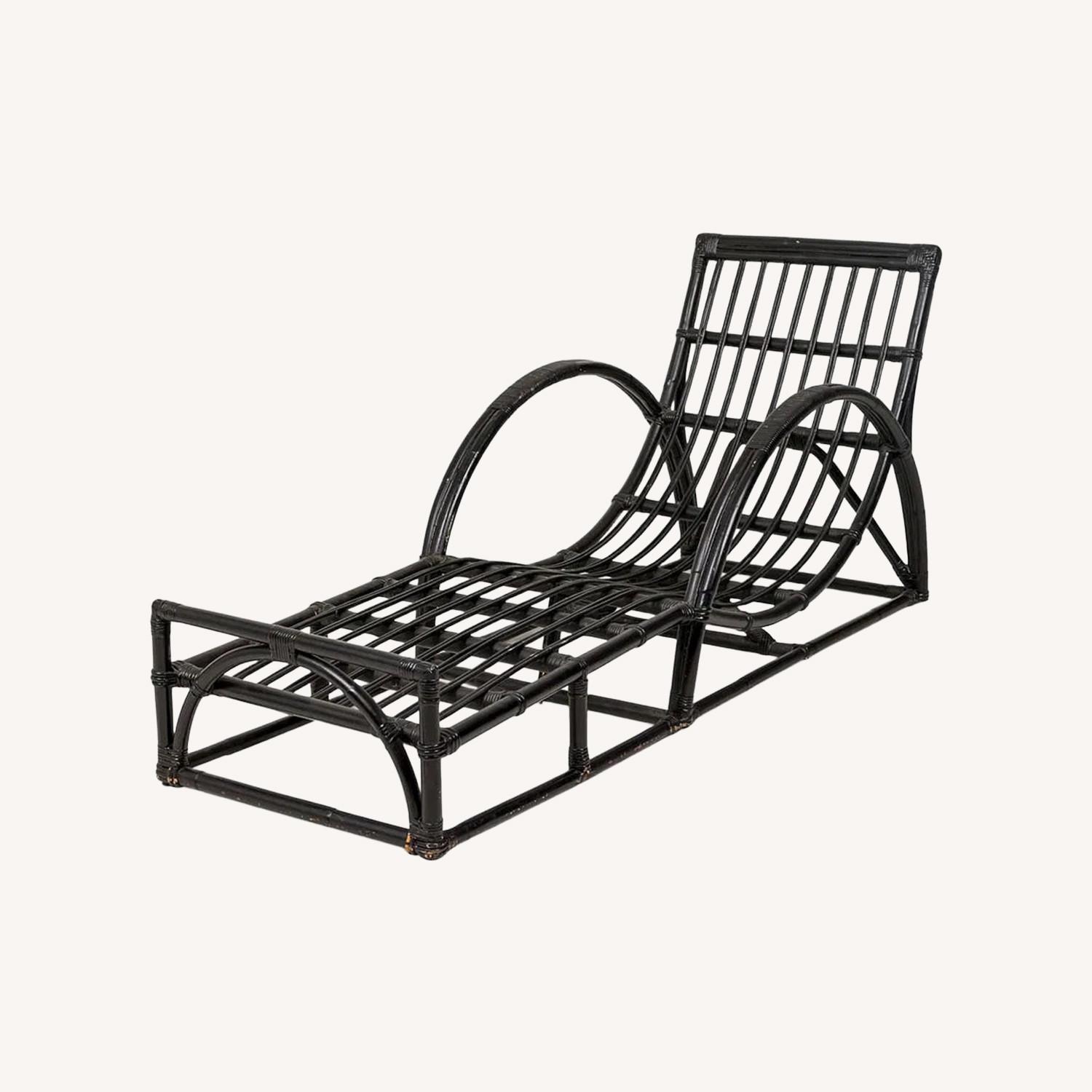 MCM Vintage Rattan Chaise Lounge - image-6