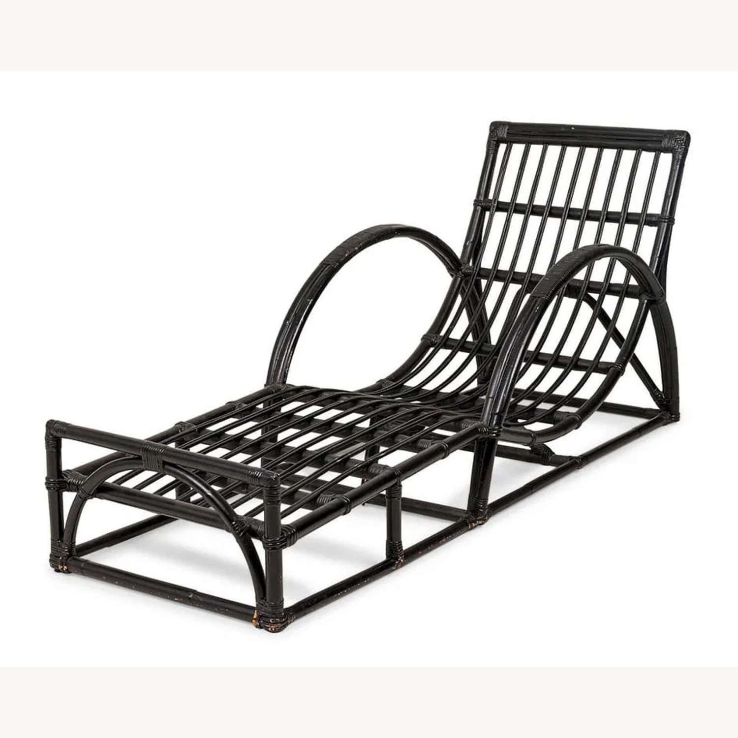 MCM Vintage Rattan Chaise Lounge - image-4