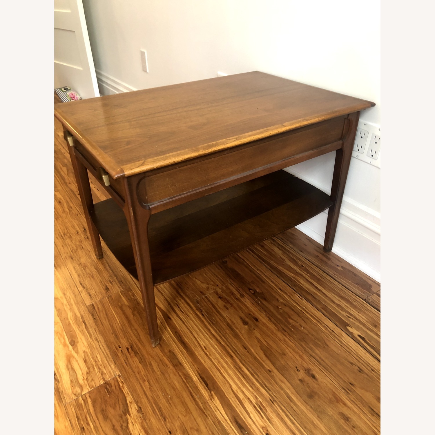 Vintage/Antique Finds Dark Brown Wood Side Table - image-2
