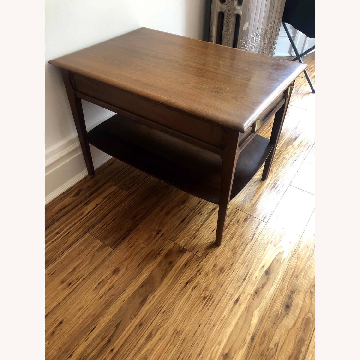 Vintage/Antique Finds Dark Brown Wood Side Table - image-7