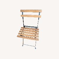 Vintage Wood / Metal Dining Chairs - Foldable