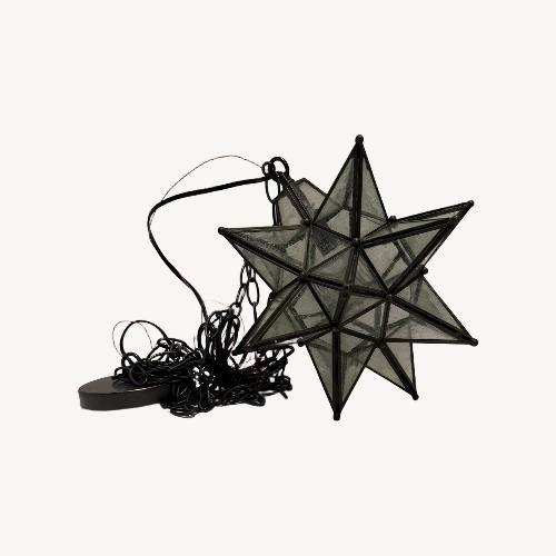 Used Pottery Barn Transparent Metal Ceiling Lamp for sale on AptDeco