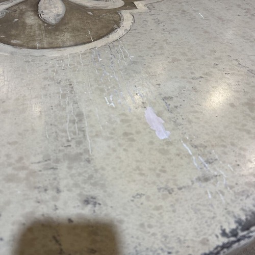 Used Arhaus Florence Center Floral Round Dining Table for sale on AptDeco