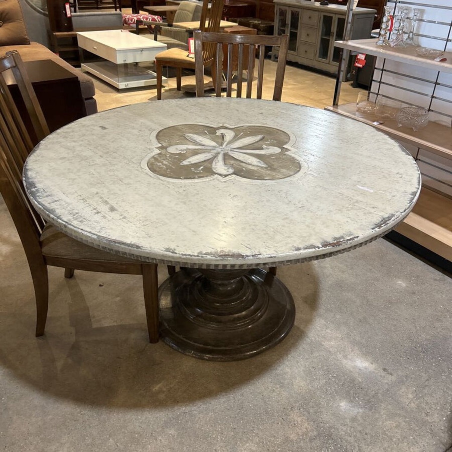 Arhaus Florence Center Floral Round Dining Table - image-3