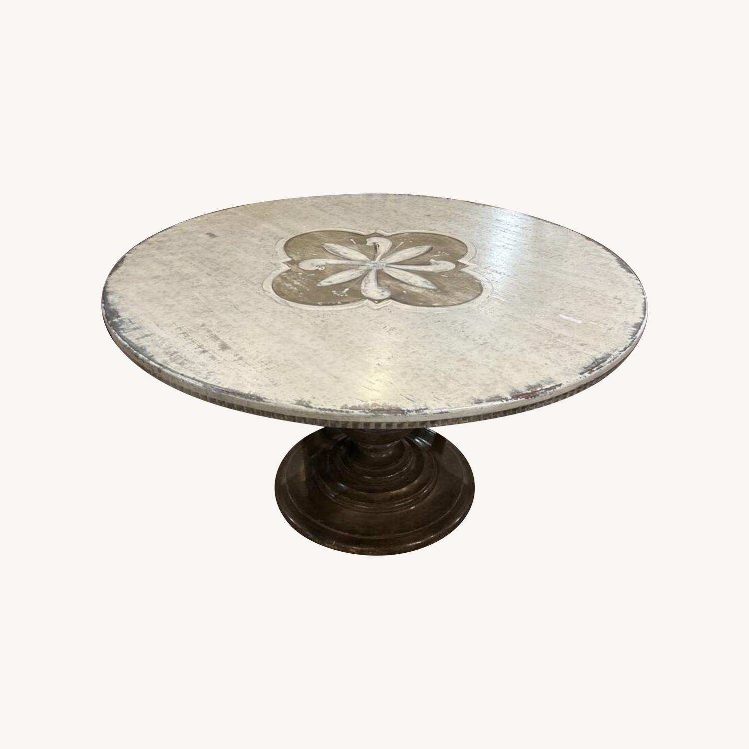 Arhaus Florence Center Floral Round Dining Table - image-0