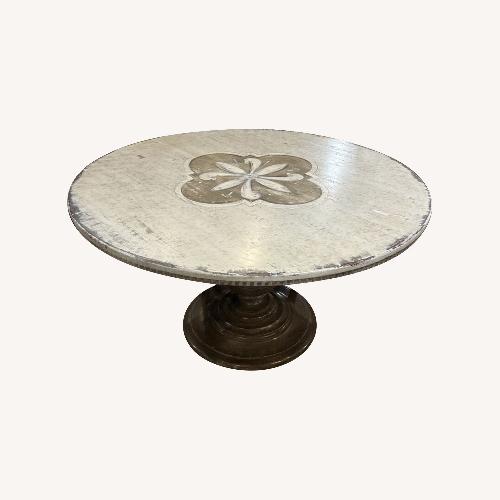 Used Arhaus Florence Center Floral Round Dining Table for sale on AptDeco