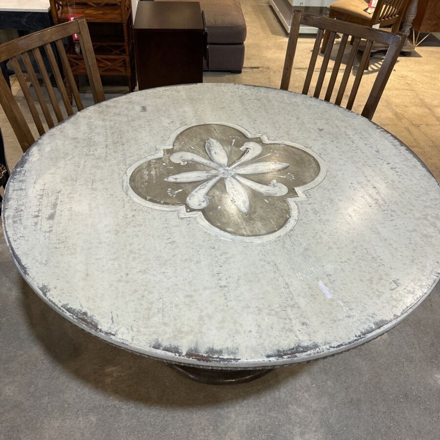 Arhaus Florence Center Floral Round Dining Table - image-4