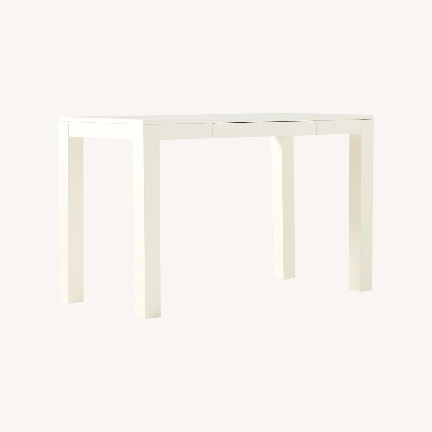 West Elm Parsons White Wood Desk - image-0