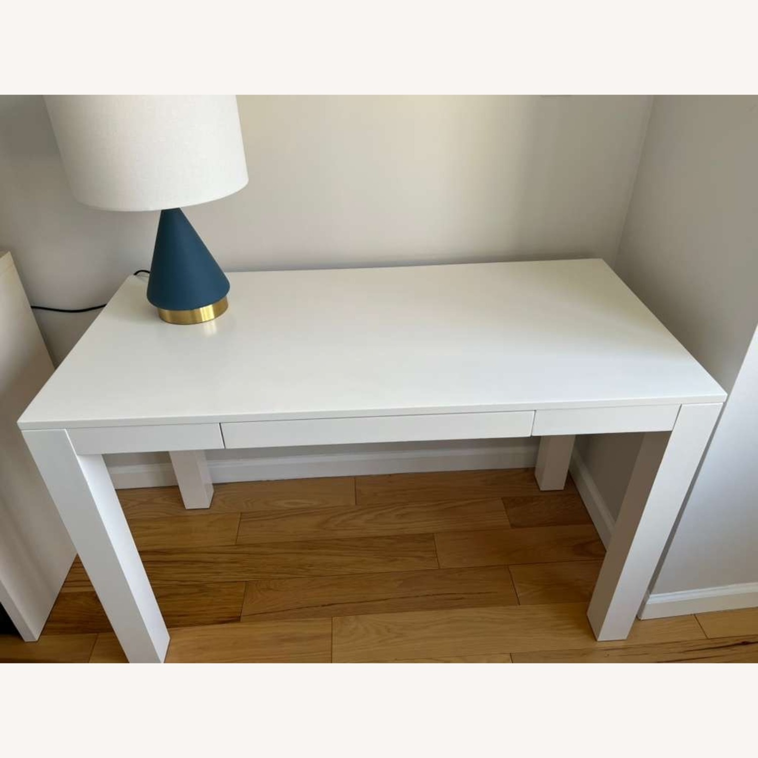 West Elm Parsons White Wood Desk - image-2