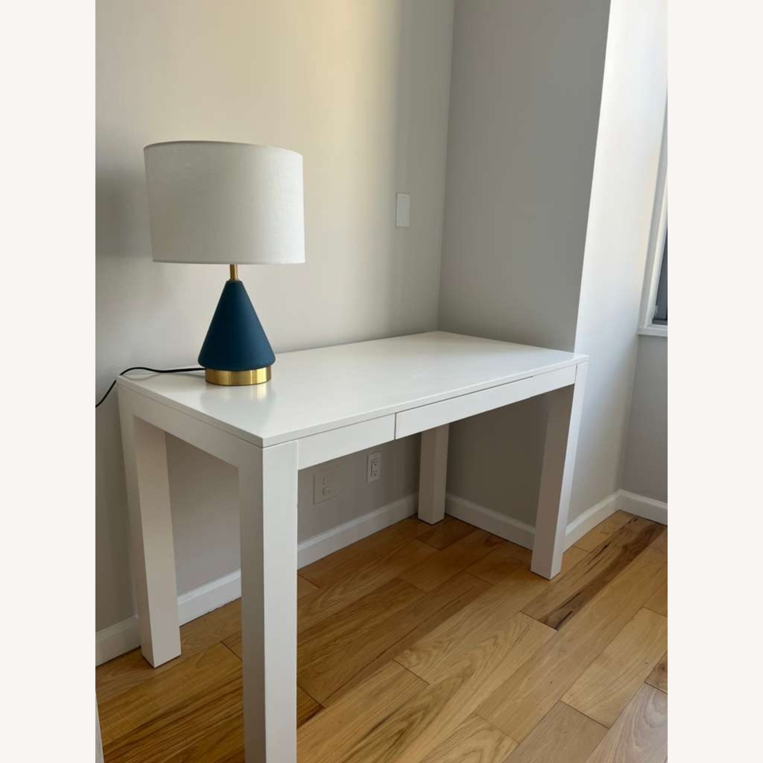 West Elm Parsons White Wood Desk - image-4