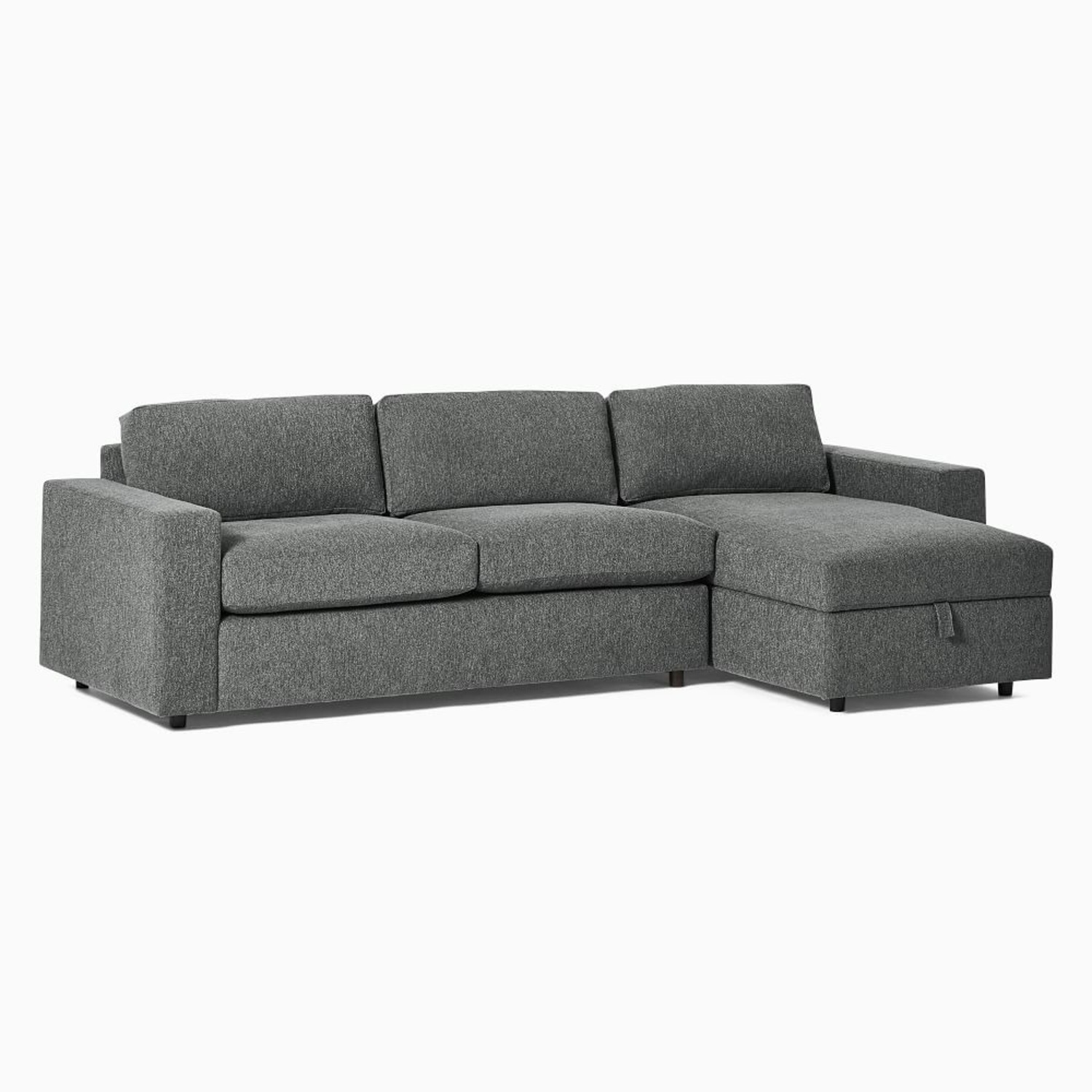 West Elm Modern Grey 3-Seater Sleeper/Storage Sofa - image-8