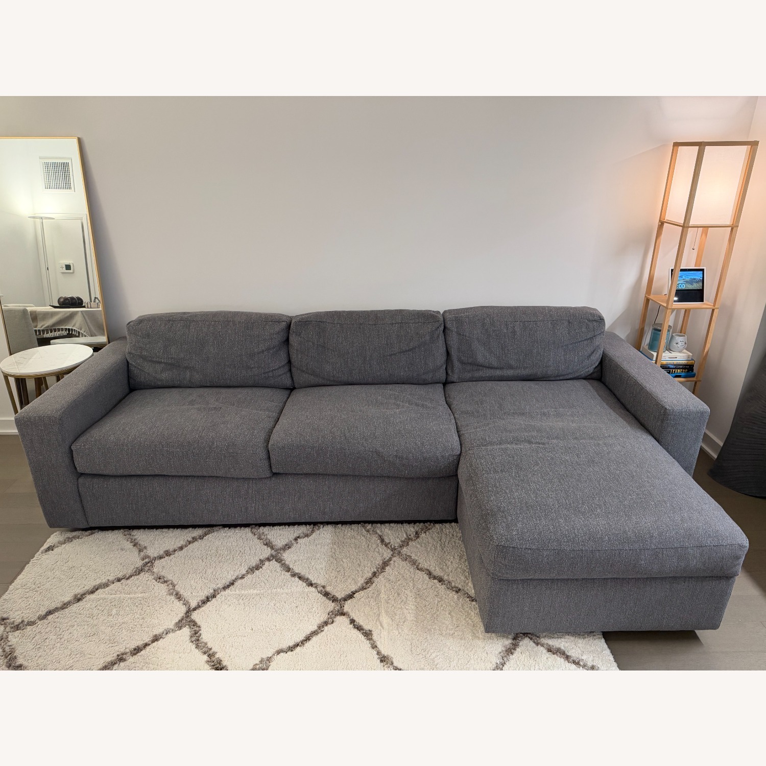 West Elm Modern Grey 3-Seater Sleeper/Storage Sofa - image-1