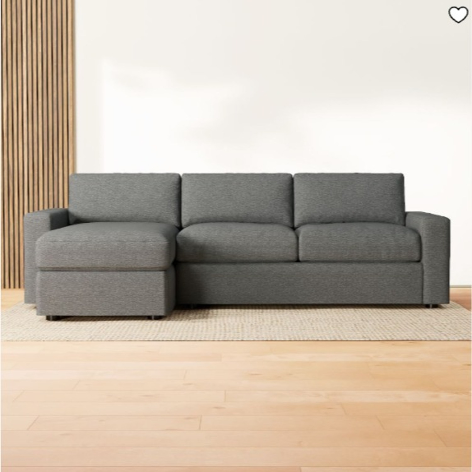 West Elm Modern Grey 3-Seater Sleeper/Storage Sofa - image-9