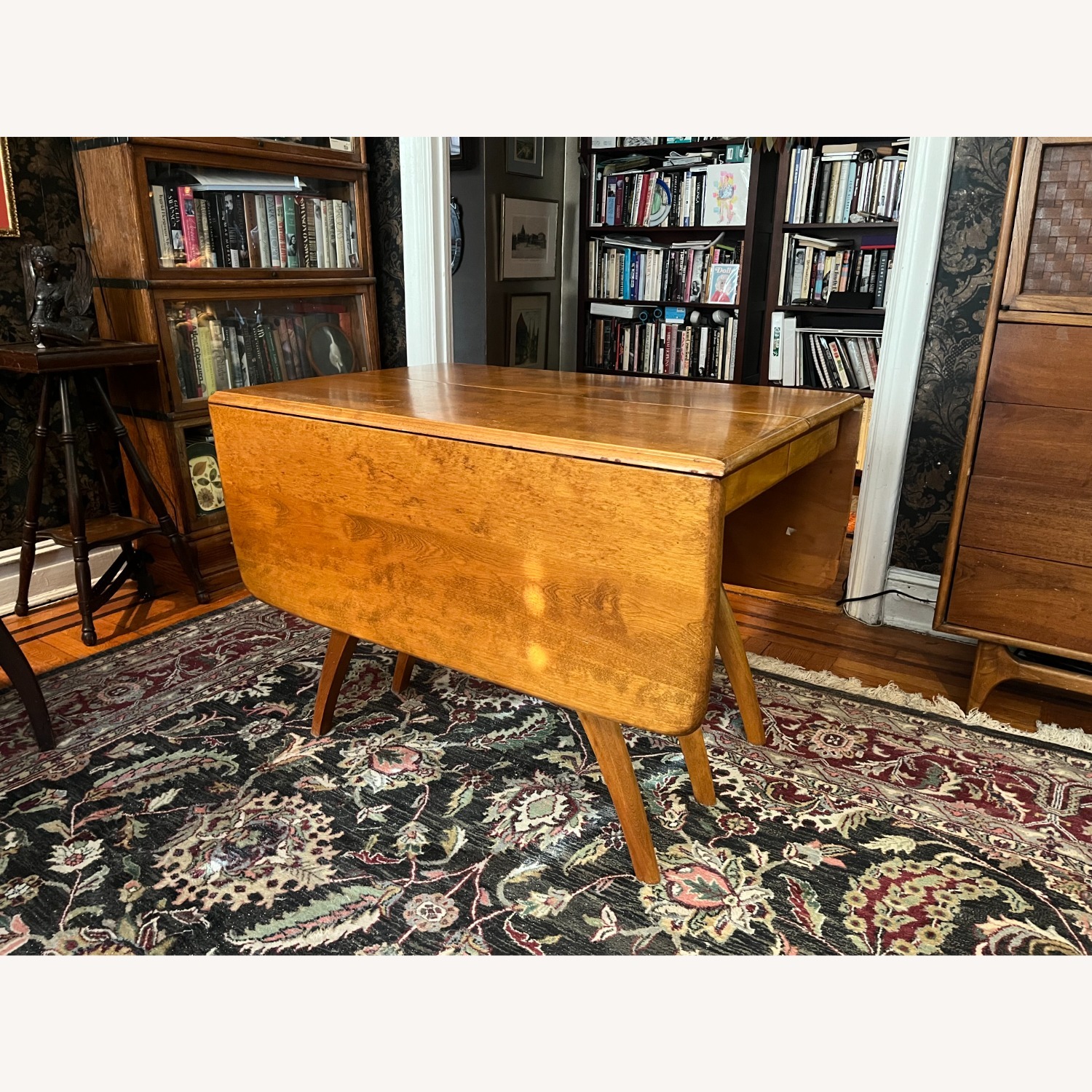 Heywood Wakefield Light Brown Wood Dining Table - image-4