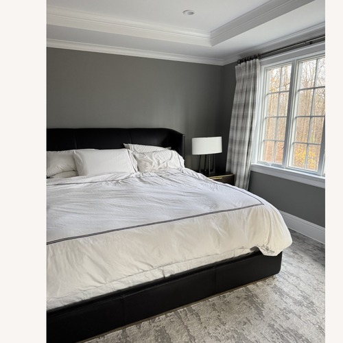 Used Restoration Hardware Leather Bed for sale on AptDeco