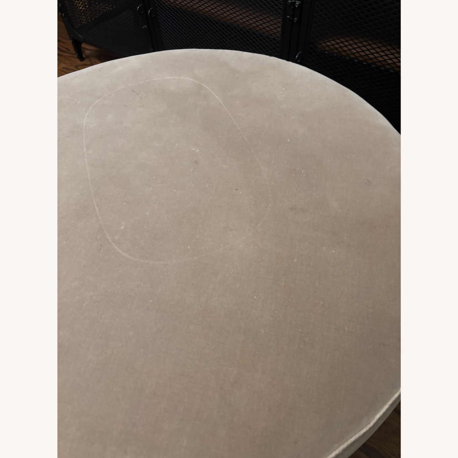 Kardiel Dusty Rose Velvet Large Ottoman - image-4