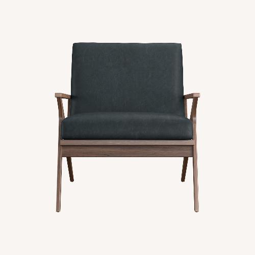 Used Crate & Barrel Cavett Leather Chair and Ottoman for sale on AptDeco